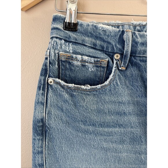 Good American Good Boy Twisted Slit Ankle Denim Jeans Women’s 2/26 - Picture 2 of 7